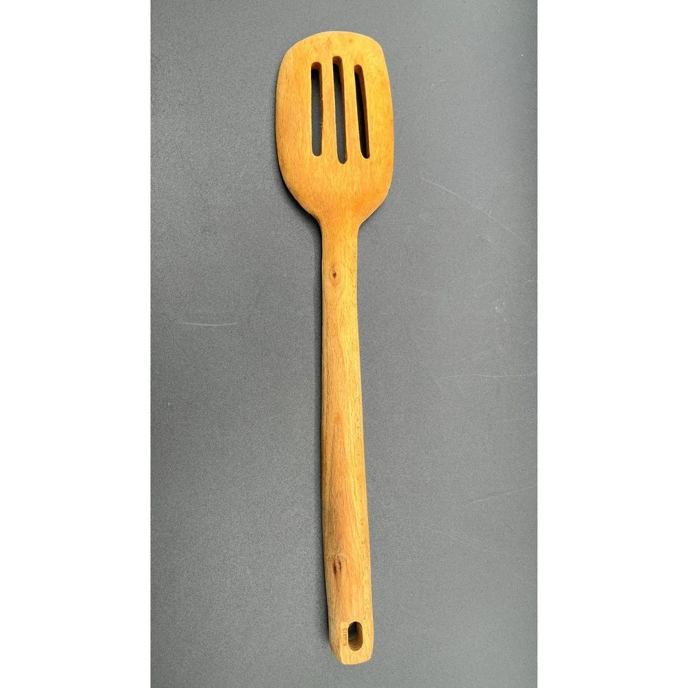 Calphalon Wooden Slotted Spoon‎ Spatula Turner Kitchen Utensil 13.25